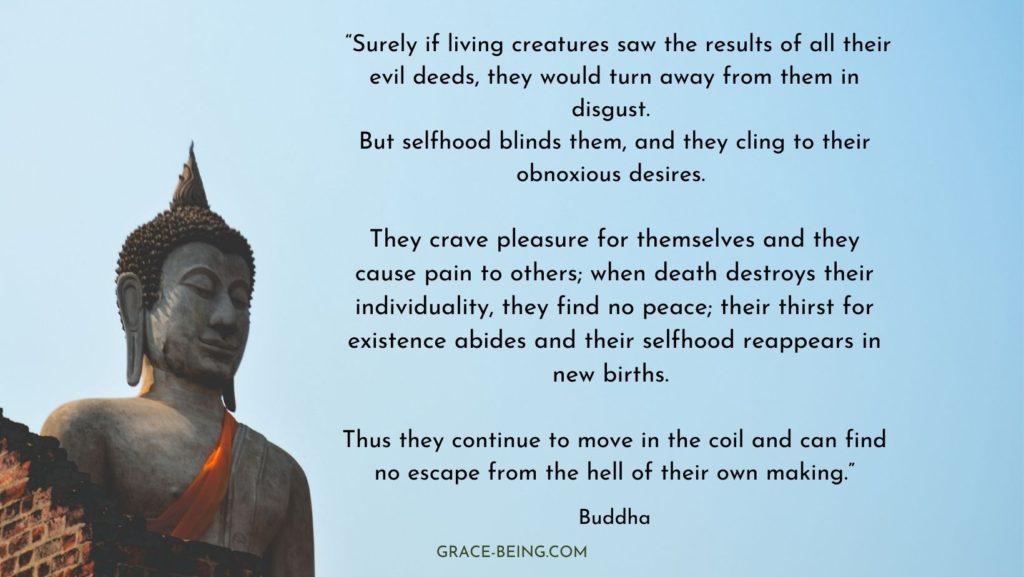 Buddha quote on karma, cycle of rebirth