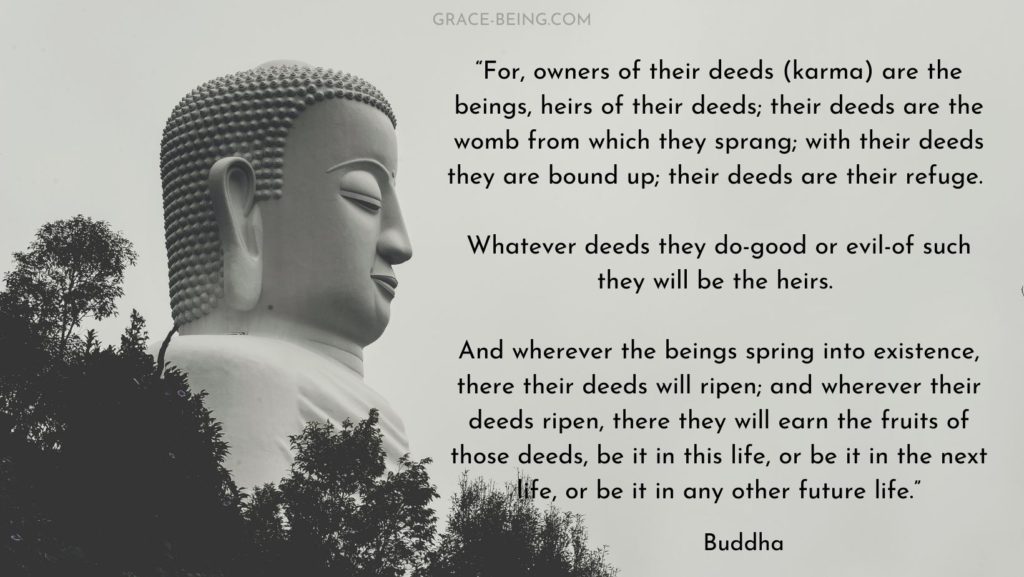  Buddha quote on karma, good or evil deeds