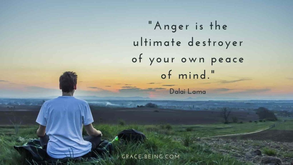 Dalai lama quote peace of mind & anger