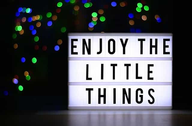 enjoy the little things be grateful