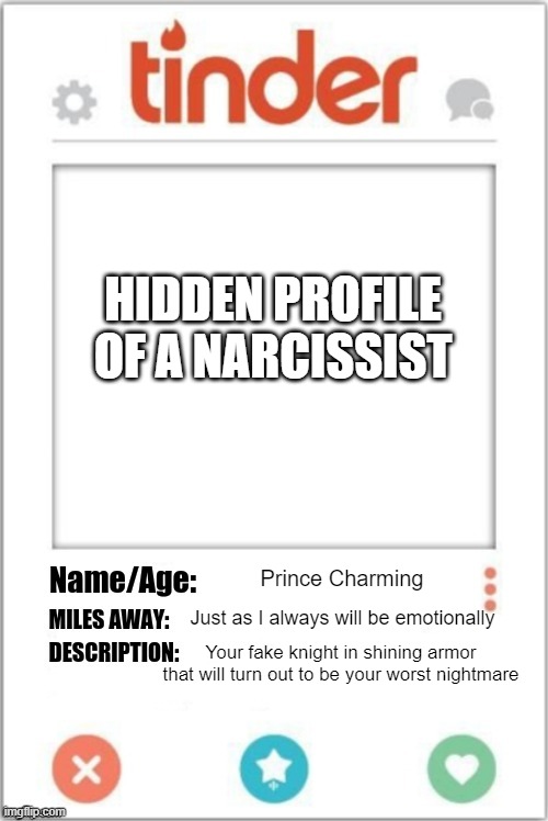 dating a narcissist meme