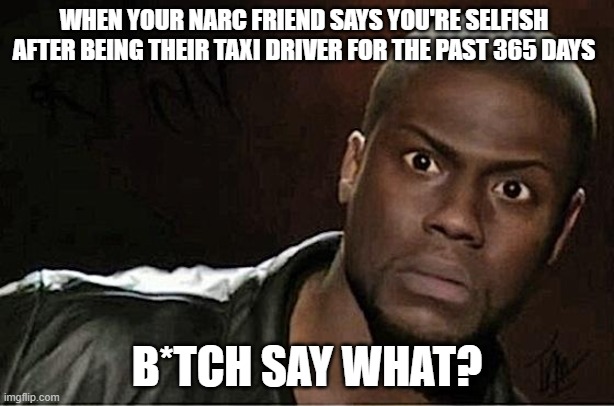 narcissistic friend meme