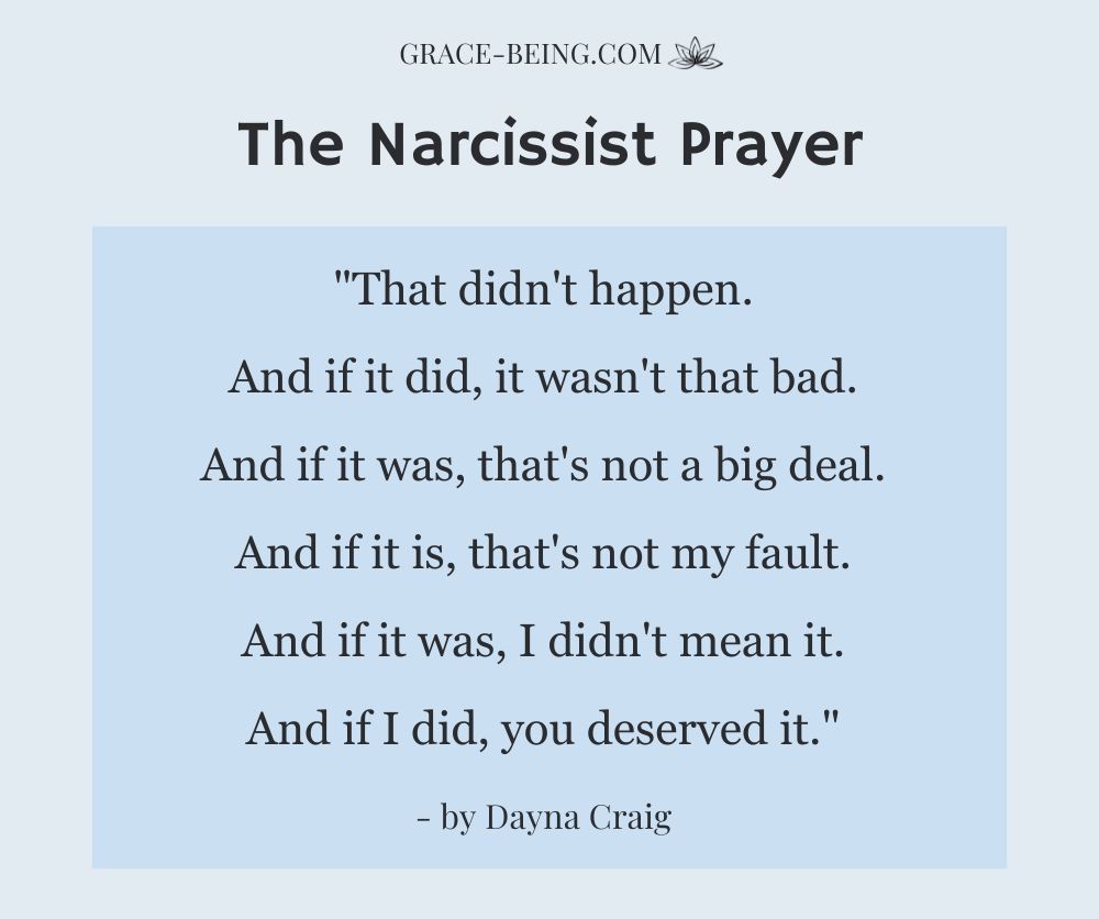 narcissist's prayer