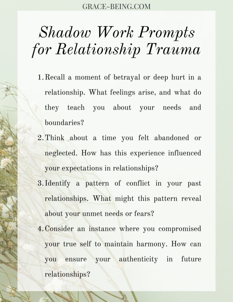 Shadow Work Prompts for Relationship Trauma