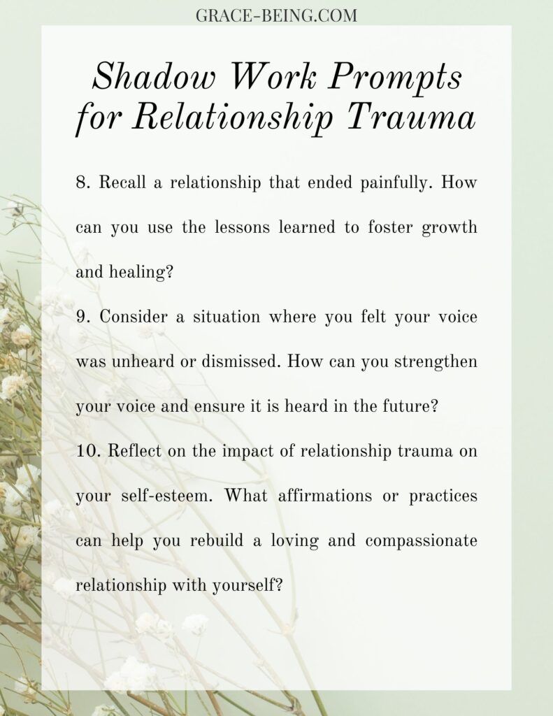 Shadow Work Prompts for Relationship Trauma