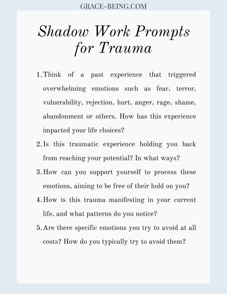 Shadow Work Prompts for Trauma