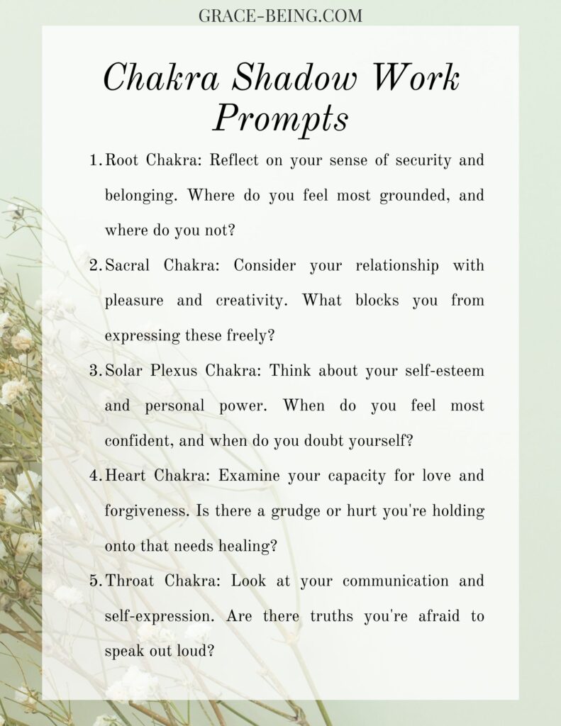 Chakra Shadow Work Prompts