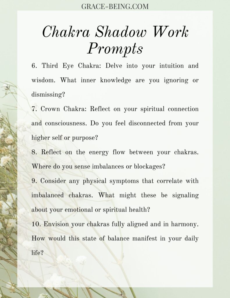 Chakra Shadow Work Prompts